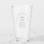 Rote Fußballmannschaft der High School personalisi Glas (Rückseite)