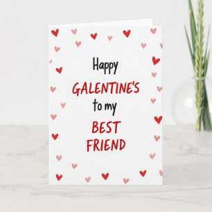 Rote Galentines-Karte für die beste Freundin Karte