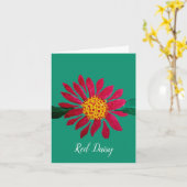 Rote Gänseblümchen-Decke Karte (Gelbe Blume)