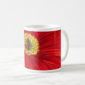 Rote Gänseblümchen Gerber Blumen-Malerei-Kunst - Kaffeetasse (VorderseiteRechts)