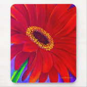 Rote Gänseblümchen Gerber Blumen-Malerei-Kunst - Mousepad (Vorne)