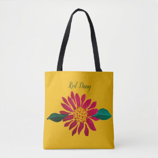 Rote Gänseblümchen-Leerzeichen Tasche