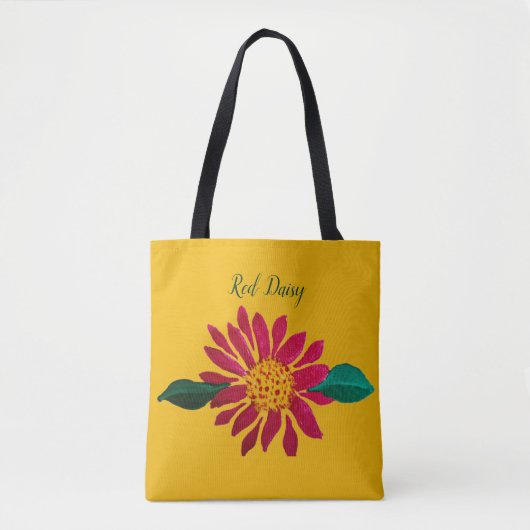 Rote Gänseblümchen-Leerzeichen Tasche (Vorderseite)