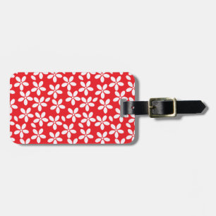 Rote Gänseblümchen-Reise-Taschen-Umbau-Schablone Gepäckanhänger