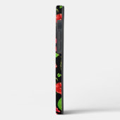 Rote Gänseblumen Mit Blättern Muster Case-Mate iPhone Hülle (Rückseite / Links)