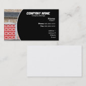 Rote Garagen-Tür Visitenkarte (Vorne/Hinten)