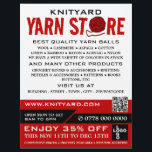 Rote Garne-Store-Logo, Knittershop, Garnspeicher Flyer<br><div class="desc">Rote Garne Store-Logo,  Knitting Store,  Garn Store Werbung Flyer durch den Business Card Store.</div>