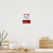 Rote Garne-Store-Logo, Knittershop, Garnspeicher Poster (Küche)
