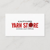 Rote Garne-Store-Logo, Knittershop, Garnspeicher Visitenkarte (Vorderseite)