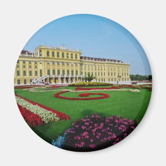 Rote Gärten am Eingang von Schonbrunn Palac Magnet (Vorne)