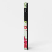 Rote Gartennelken auf Grün mit Schmetterlingen Case-Mate iPhone Hülle (Hinten/Links)