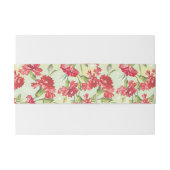 Rote Gartennelken auf Grün mit Schmetterlingen Einladungsbanderole (Rückseitenbeispiel)