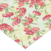 Rote Gartennelken auf Grün mit Schmetterlingen Kurzer Tischläufer (Ecke)