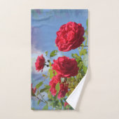 Rote Gartenrosen Handtuch (Handtuch)