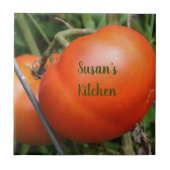 Rote GartenTomaten Personalisiert Fliese (Vorderseite)