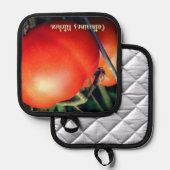 Rote GartenTomaten Personalisiert Topflappen (Vorderseite/Rückseite)