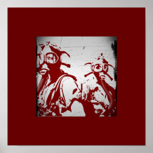 Rote Gasmasken Poster