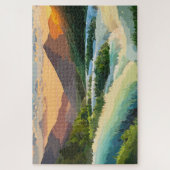 Rote Gebirge und Rushing River Puzzle (Vertikal)