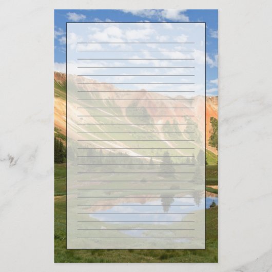 Rote Gebirgsreflexion Briefpapier (Vorderseite)