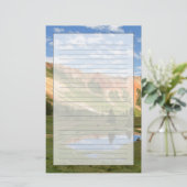 Rote Gebirgsreflexion Briefpapier (Stehend Vorderseite)