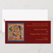 Rote Geburt Feiertagskarte (Vorne/Hinten)