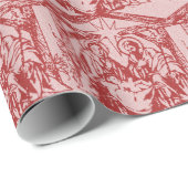 Rote Geburt Geschenkpapier (Rolleneckpunkt)