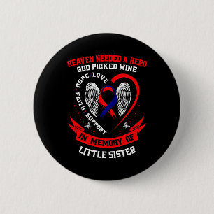 Rote Gedenkstätte spendet kleine Schwester Herzkra Button