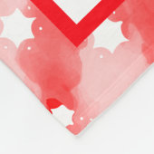 Rote Gefärbte Krawatte Einhorn Weihnachten Persona Fleecedecke (Ecke)