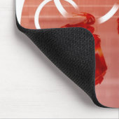 Rote Gegenstände mit weißen Linien Mousepad (Ecke)