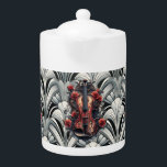 Rote Geige im Art Deco GJajor Porzellan Teapot<br><div class="desc">Rote Geige im Art Deco GJajor Porzellan Teapot</div>