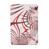 Rote, gekrümmte Spuren auf hellem Hintergrund Badematte (Vorderseite Vertikal)