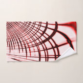 Rote, gekrümmte Spuren auf hellem Hintergrund Badhandtuch Set (Handtuch)