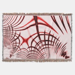 Rote, gekrümmte Spuren auf hellem Hintergrund Decke