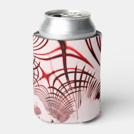 Rote, gekrümmte Spuren auf hellem Hintergrund Dosenkühler