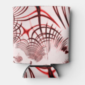 Rote, gekrümmte Spuren auf hellem Hintergrund Dosenkühler (Vorderseite)