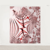 Rote, gekrümmte Spuren auf hellem Hintergrund Wandteppich (Vorderseite)