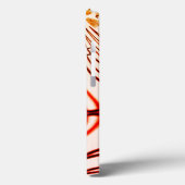 Rote, gekrümmte Spuren mit gealterter Wirkung Case-Mate iPhone Hülle (Rückseite / Links)