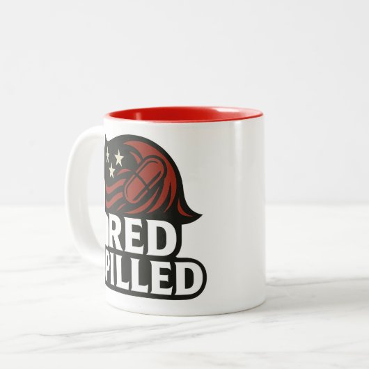 Rote gekühlte™ Tasse - Sippen Sie auf. Sprich auf! (Vorderseite Links)