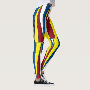 Rote Gelbe Blaue Dreiecke Leggings