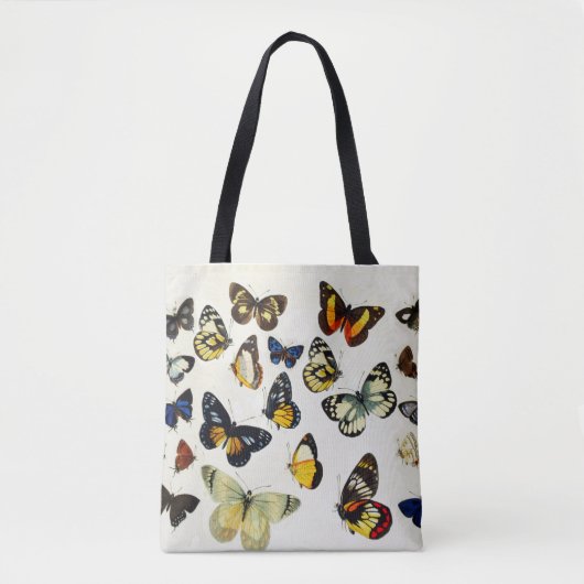 ROTE GELBE BLAUE WHITE BUTTERFLIES Schönheit Natur Tasche (Vorderseite)