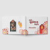 Rote Gelbe Blume Arabian Nacht Quinceñera Gästebuch (Voll)