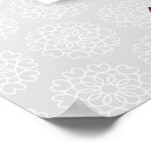 Rote Gelbe Blume Arabian Nacht Quinceñera Poster (Ecke)