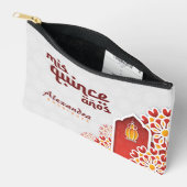 Rote Gelbe Blume Arabian Nacht Quinceñera Zubehörtasche (Offen)