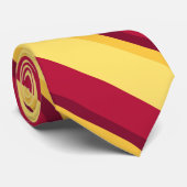 Rote gelbe Burgunder und Goldc$diagonal-streifen Krawatte (Gerollt)