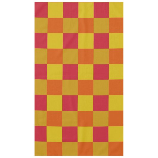 Rote, gelbe, goldene und orangefarbene Mini-Plätze Tischdecke (Vorderseite)