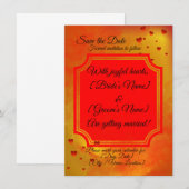 Rote & Gelbe Karte zur Vorankündigung des Hochzeit (Vorne/Hinten)