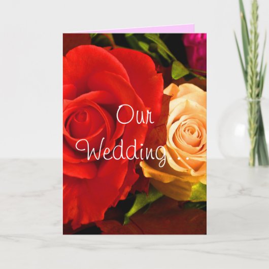 Rote Gelbe Rose Einladung (Vorderseite)