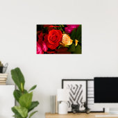 Rote Gelbe Rose II Poster (Heimbüro)