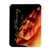 Rote gelbe Rose Persönliche Hochzeit Magnet (Vertikal)