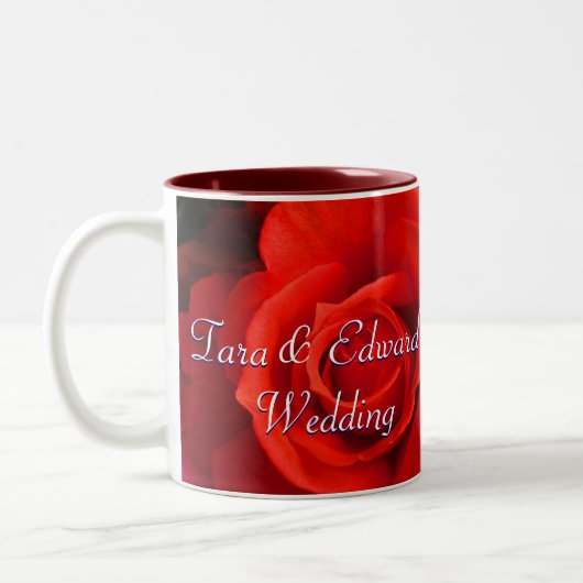 Rote Gelbe Rose Zweifarbige Tasse (Links)
